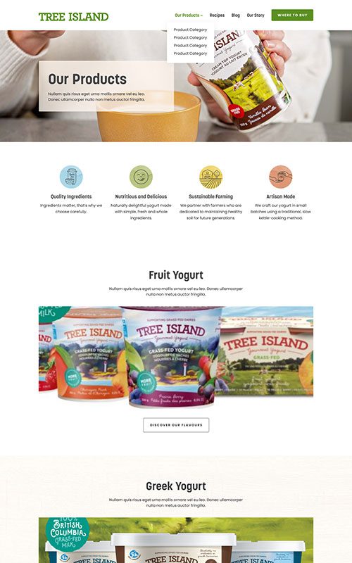 Products-Tree-Island-Yoghurt-UI-Design-Website